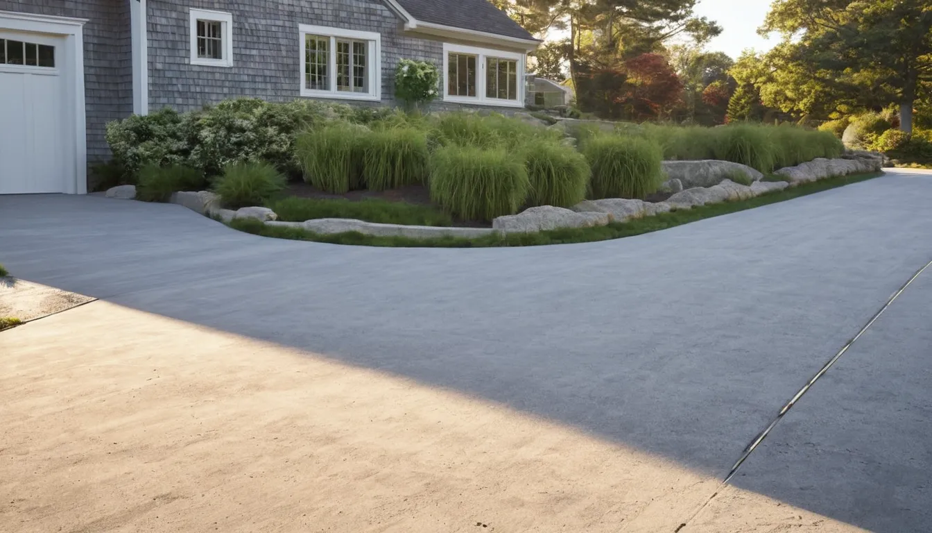 A newly poured concrete driveway beside a home in Glassboro